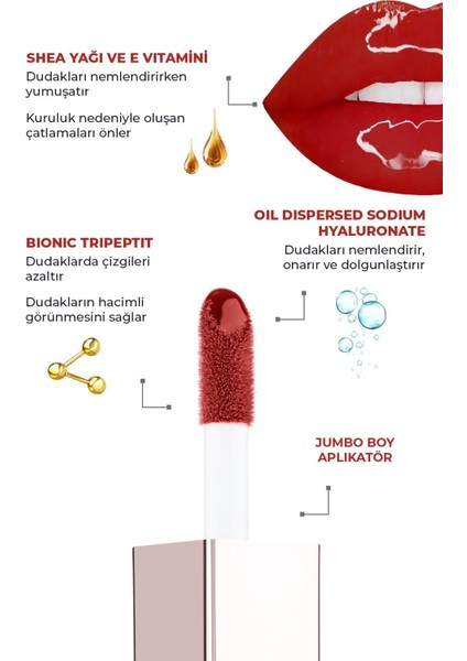 Maxivolumizer Lipgloss 220 - Luscious Cherry - Kalıcı ve Nemlendirici Ruj - Dolgunlaştırıcı Etki