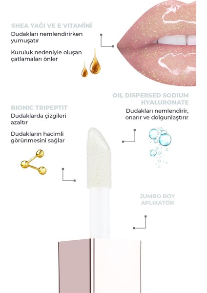 Maxivolumizer Lipgloss 202 - Maxipearl - Kalıcı ve Nemlendirici Ruj - Dolgunlaştırıcı Etki