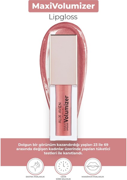 Maxivolumizer Lipgloss 213 - Mirrored Pink - Kalıcı ve Nemlendirici Ruj - Dolgunlaştırıcı Etki