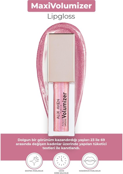 Maxivolumizer Lipgloss 204 - Pearly Queen - Kalıcı ve Nemlendirici Ruj - Dolgunlaştırıcı Etki