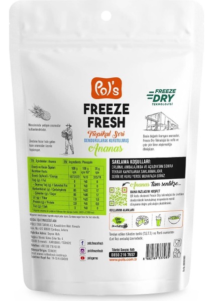 Pol’s Freeze Fresh Ananas 20 G