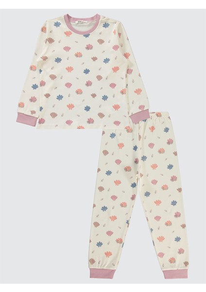 Kız Çocuk Pijama Takımı 6-9 Yaş Açk Somon
