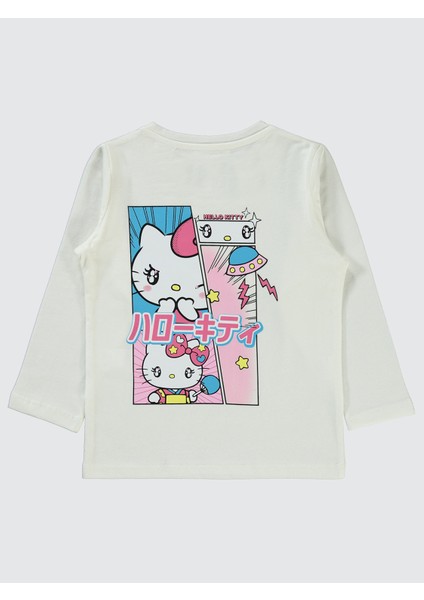 Kız Çocuk Sweatshirt 2-5 Yaş Ekru