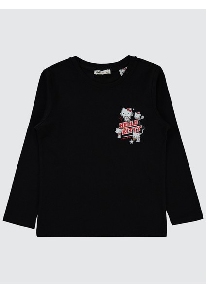 Kız Çocuk Sweatshirt 6-9 Yaş Siyah