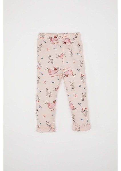 Kız Bebek 2'li Takım Yılbaşı Temalı Uzun Kollu Üst Beli Lastikli Alt D6516A524WN fiyatları