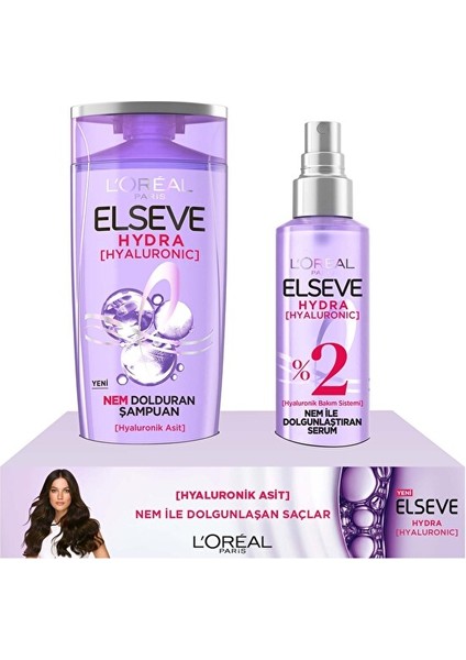 Elseve Hyaluronıc Şampuan 390 ml + Serum Kofre 150 ml