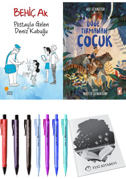 Göğe Tırmanan Çocuk ve Postayla Gelen Deniz Kabuğu 2li Set