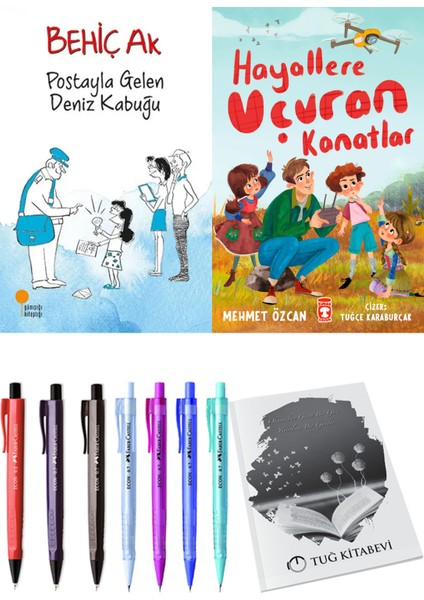 Hayallere Uçuran Kanatlar ve Postayla Gelen Deniz Kabuğu 2li Set