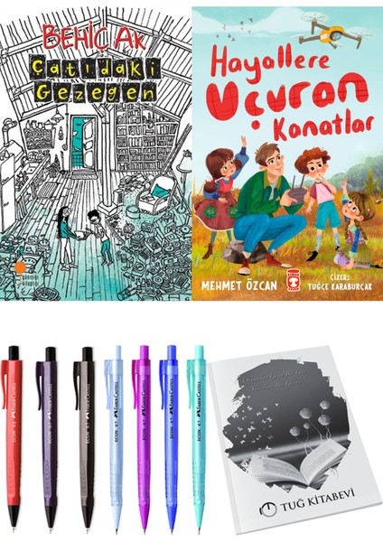 Hayallere Uçuran Kanatlar ve Çatıdaki Gezegen 2li Set