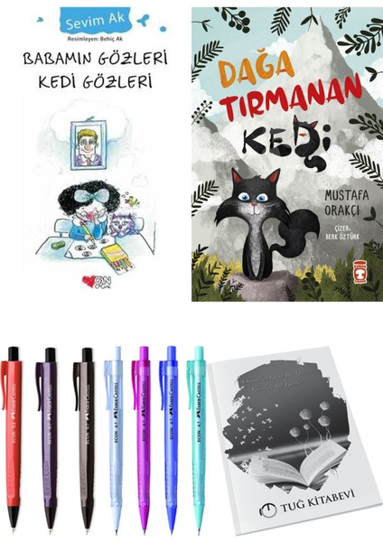 Dağa Tırmanan Kedi ve Babamın Gözleri Kedi Gözleri 2li Set