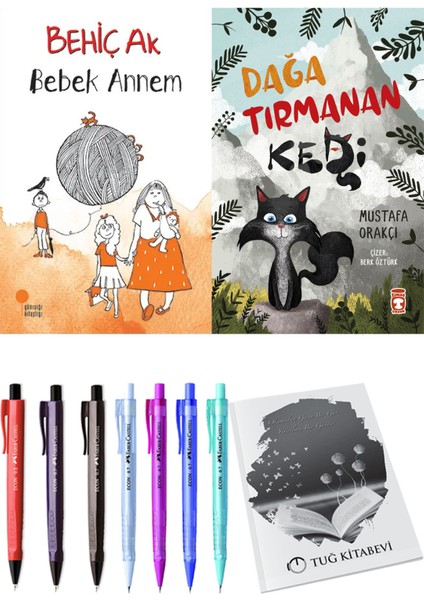 Dağa Tırmanan Kedi ve Bebek Annem 2li Set