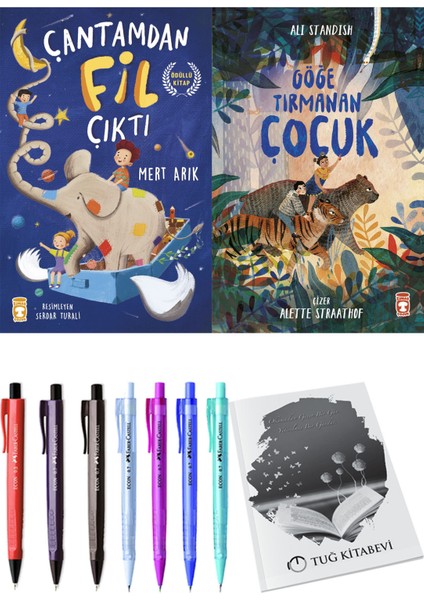 Göğe Tırmanan Çocuk ve Çantamdan Fil Çıktı 2li Set