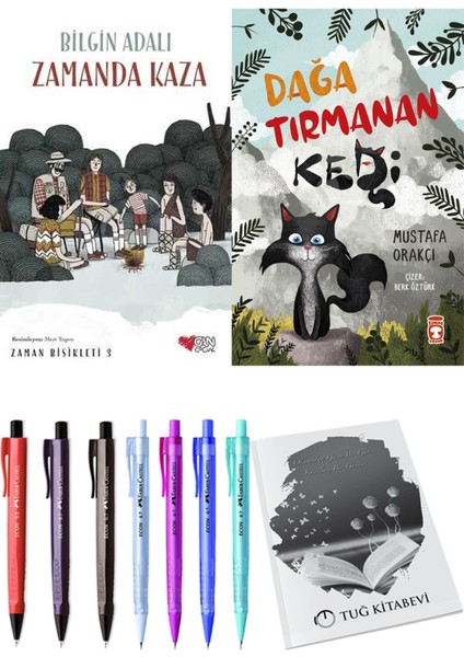 Dağa Tırmanan Kedi ve Zamanda Bisikleti 3 Zamanda Kaza 2li Set