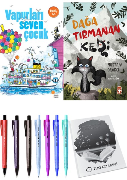 Dağa Tırmanan Kedi ve Vapurları Seven Çocuk 2li Set