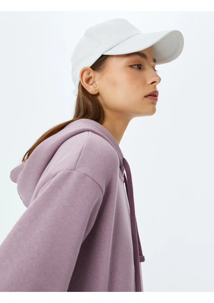 Kanguru Cepli Kapüşonlu Oversize Basic Sweatshirt