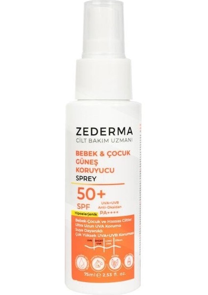 Bebek & Çocuk Güneş Koruyucu Sprey SPF50+ 75 ml