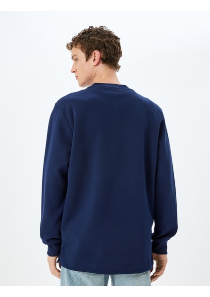 Bisiklet Yaka Pamuklu Basic Sweatshirt fırsatları