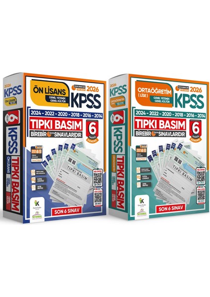 2026 KPSS Ön Lisans-Ortaöğretim/Lise ÖSYM Tıpkı Basım 12li Deneme Seti Türkiye Geneli Dijital Çözümlü