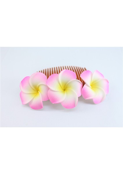Pembe Tarzı 12 cm Uzunluğunda 9 Renkli Muhteşem Hawaii Plumeria Çiçekleri Köpük Frangipani Çiçeği Taktığı Gelin Saç Tokası (Yurt Dışından)