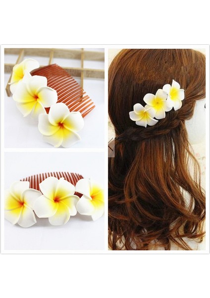 Pembe Tarzı 12 cm Uzunluğunda 9 Renkli Muhteşem Hawaii Plumeria Çiçekleri Köpük Frangipani Çiçeği Taktığı Gelin Saç Tokası (Yurt Dışından) fiyatları