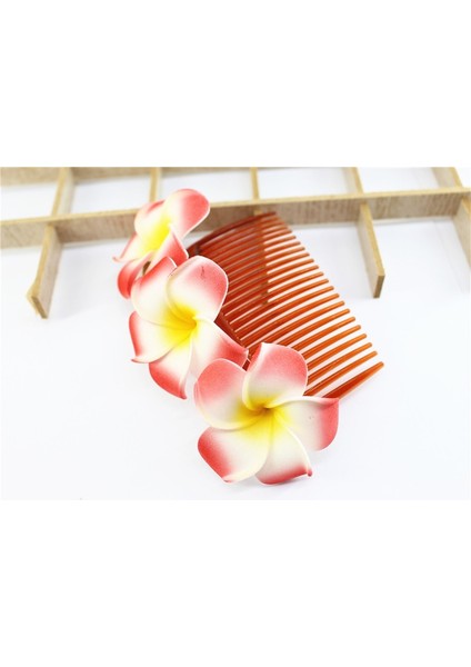 Pembe Tarzı 12 cm Uzunluğunda 9 Renkli Muhteşem Hawaii Plumeria Çiçekleri Köpük Frangipani Çiçeği Taktığı Gelin Saç Tokası (Yurt Dışından) modelleri