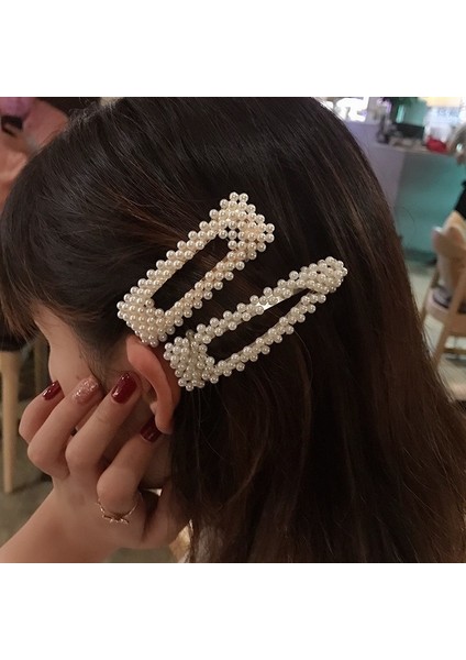Tip 5 Gümüş Kore Inci Tokaları Geometrik Kadın Saç Tokası Saç Aksesuarları Kızlar Takı Moda Saç Tokaları (Yurt Dışından) modelleri