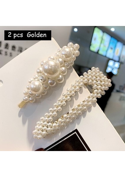 Tip 5 Gümüş Kore Inci Tokaları Geometrik Kadın Saç Tokası Saç Aksesuarları Kızlar Takı Moda Saç Tokaları (Yurt Dışından) indirimleri