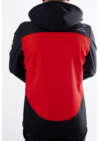 Erkek Siyah Kırmızı Softshell Outdoor Su İtici Rüzgar Geçirmez Mont fiyatları
