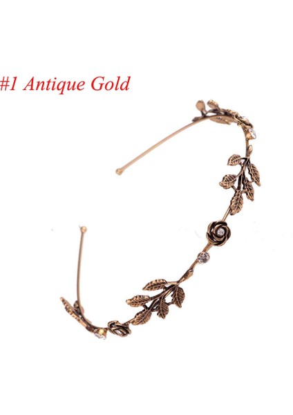 Style1 Antik Gümüş Kadın Takı Bayan Taşlı Taç Saç Bandı Baş Zinciri (Yurt Dışından) modelleri