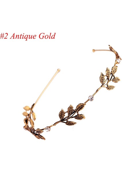 Style1 Antik Gümüş Kadın Takı Bayan Taşlı Taç Saç Bandı Baş Zinciri (Yurt Dışından) fırsatları