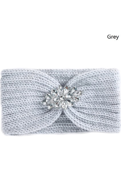 Siyah Stil Kadın Taşlı Örgü Bandanalar Kış Sıcak Tığ Başlık Esnek Saç Bandı (Yurt Dışından) fiyatları