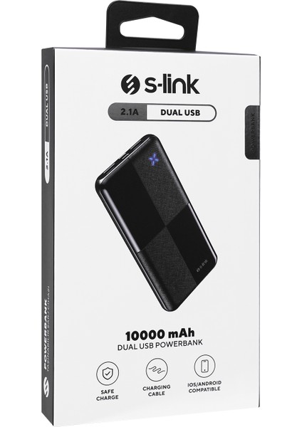 IP-G12N 10000MAH Micro+Usb+ Type-C Giriş+Çıkış Siyah Taşınabilir Pil Şarj Cihazı Powerbank