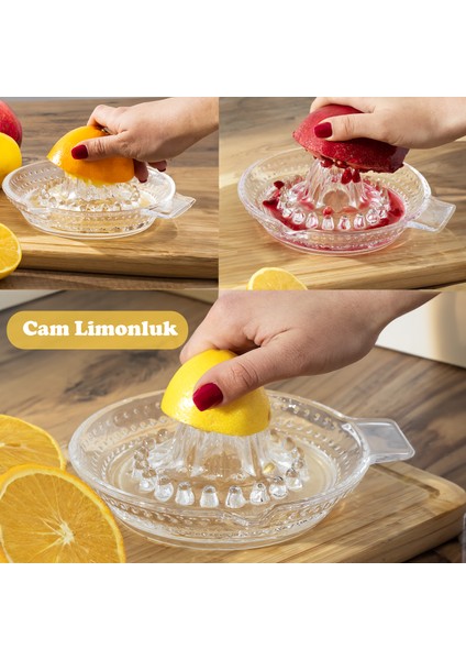 KTS0063-1 Cam Portakal Limon Sıkacağı Limonluk Portakal Sıkacağı  - 100 ml