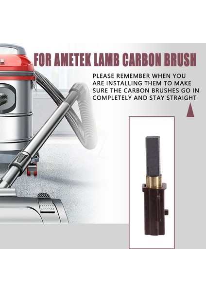 Ametek Lamb Için 4'lü Paket Vakum Motorlu Karbon Fırça 2311480, 333261, 33326-1 (Yurt Dışından)