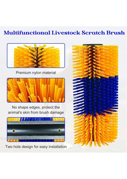 Hayvancılık Kazıma Fırçaları, 17,5 x 7,5 Inç Yumuşak At Inek Kazıyıcı Tam Masaj Fırçası, Sırttaki Kaşıntıyı Giderir (Yurt Dışından)