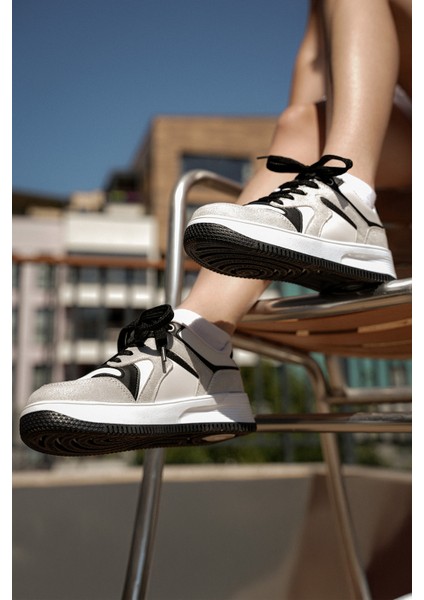 Kadın Sneaker Yüksek Taban Spor Ayakkabı Aryan Gri Süet