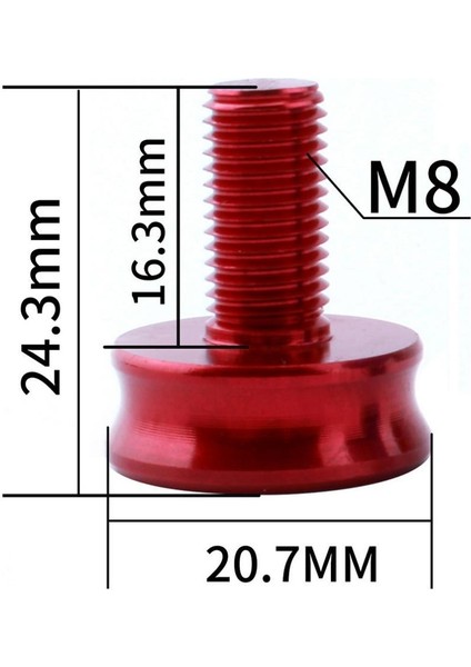 1 Çift M8 Alüminyum Alaşım Krank Sabitleme Cıvataları, Bisiklet Alt Braket Vidaları - Süper Kırmızı (Yurt Dışından)