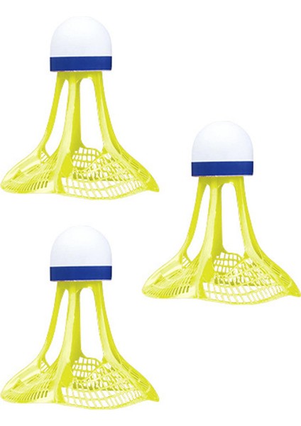 3 Adet Rüzgar Geçirmez Badminton Badminton Raketle Parklar Bahçe Egzersizi Için Sarı (Yurt Dışından)