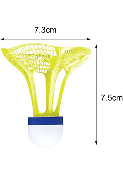3 Adet Rüzgar Geçirmez Badminton Badminton Raketle Parklar Bahçe Egzersizi Için Sarı (Yurt Dışından)