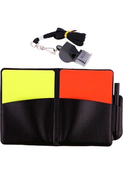 Futbol Hakem Kartları Kırmızı Kart Sarı Kart Pvc Hakem Takımı Futbol Sarı ve Kitap Düdüklü (Yurt Dışından)