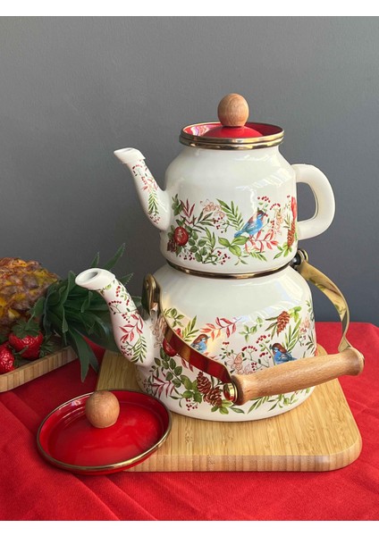 Riva Emaye Çaydanlık