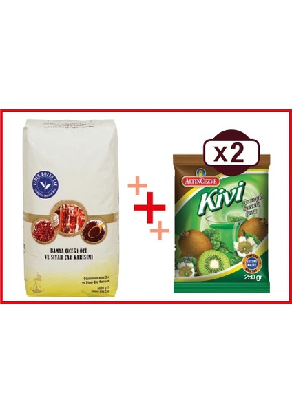 Dökme Siyah Çay 5 kg   Altıncezve Kivi 250 gr x 2 Adet