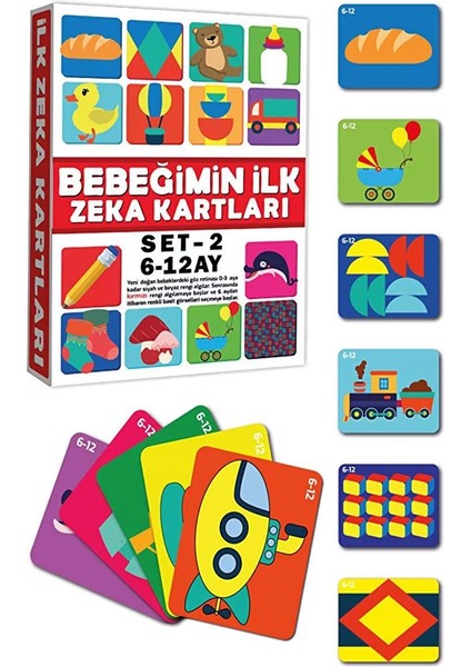 Bebeğimin İlk Zeka Kartları Eğitici Kartlar 6 - 12 Ay ve 12 -24 Ay 2'li Set