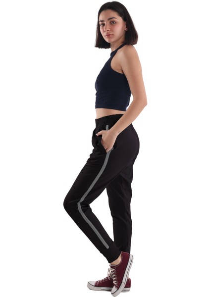 Kadın Siyah Eşofman Altı (Büyük Beden Seçeneğiyle)