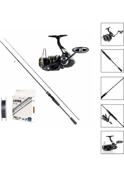 Remıxon Focus Bg 2.10M 5-35GR 2p KAMIŞ+BG3000M 5+1bb Makara Olta Seti