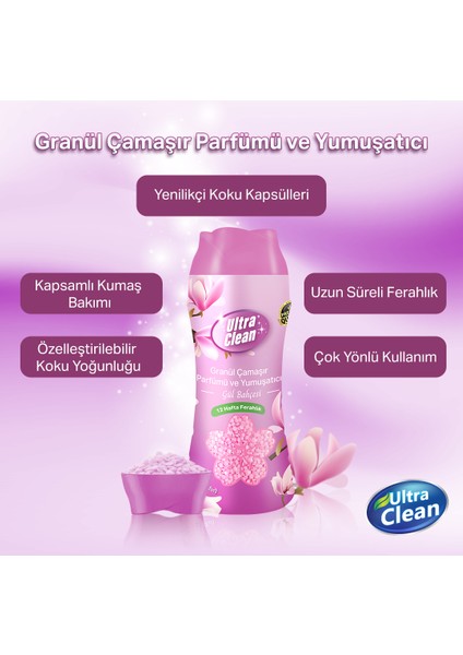 Ultra Clean Granül Çamaşır Parfümü ve Yumuşatıcı - Gül Bahçesi - 275G