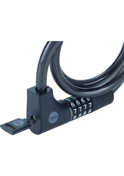 Yale Essential Kablolu Bisiklet Kilidi 1000MM Şifreli ve Anahtarlı YCC0121002 modelleri