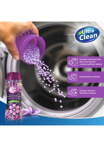 Ultra Clean Granül Çamaşır Parfümü ve Yumuşatıcı - Mor Çiçekler Bahçesi - 275G