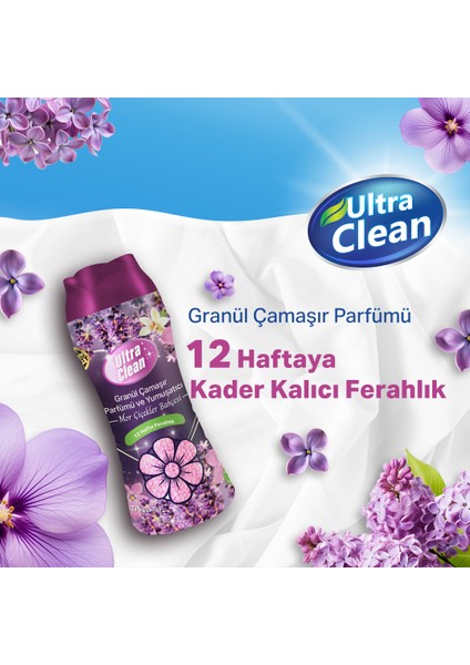 Ultra Clean Granül Çamaşır Parfümü ve Yumuşatıcı - Mor Çiçekler Bahçesi - 275G