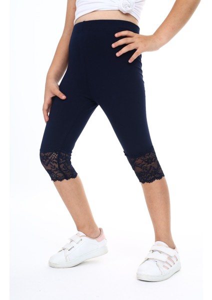 Kız Çocuk Paça Dantel Detaylı Kapri modelleri